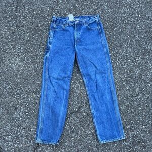 Vintage Carhartt Carpenter Jeans 36x34 Medium Wash Denim Baggy Dungarees 90s